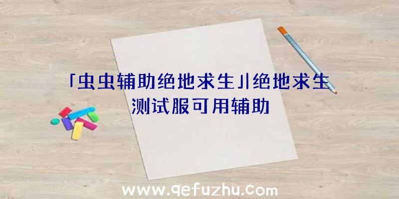 「虫虫辅助绝地求生」|绝地求生测试服可用辅助